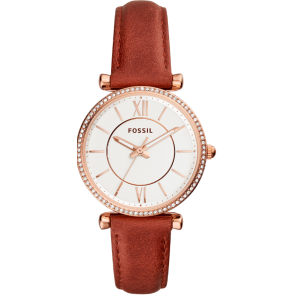 Watch strap Fossil ES4428 Leather Brown 16mm